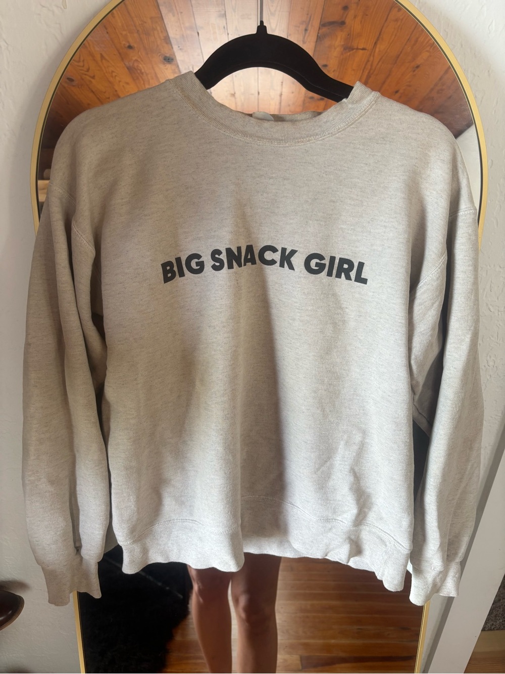 Big Snack Girl Crewneck Sweatshirt - Light Heather Gray